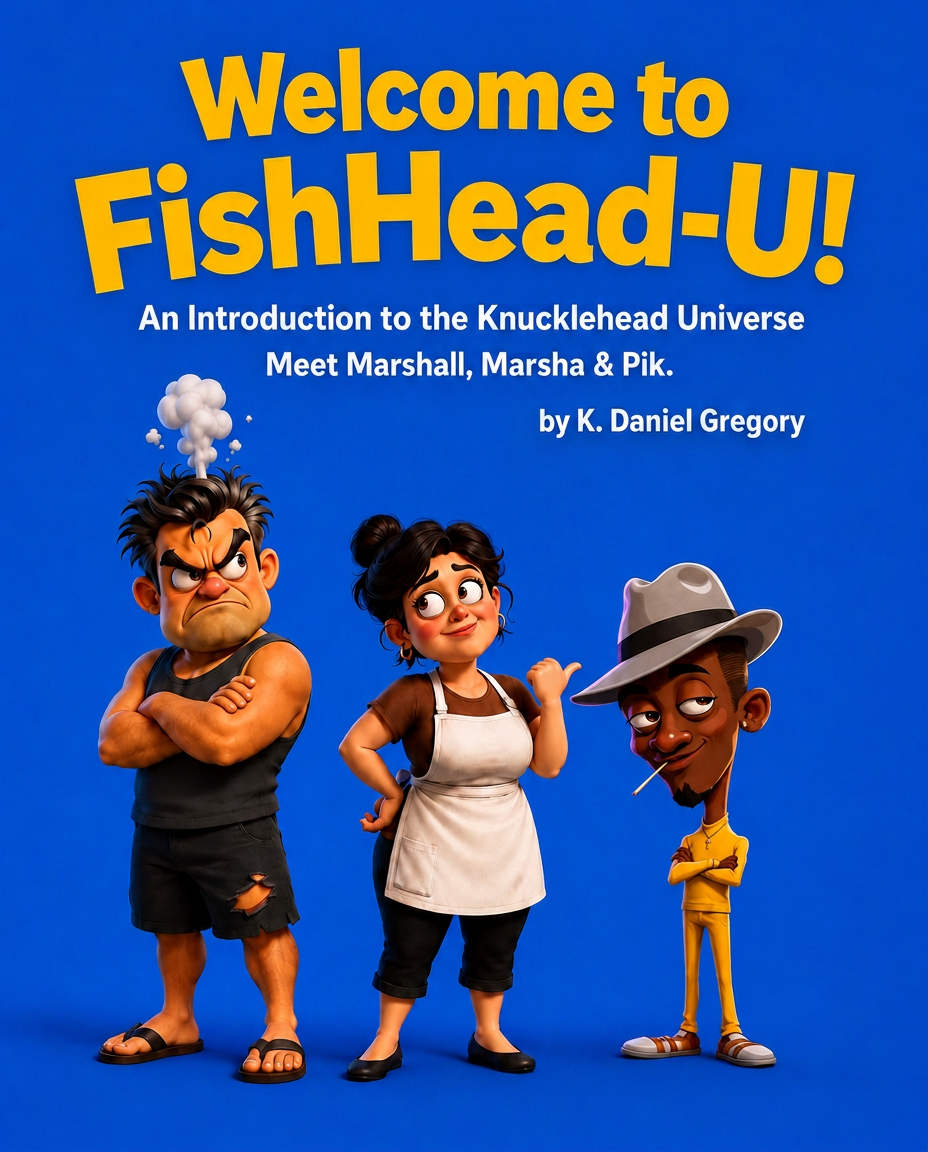 FishHead-U cover art with Marshall, Marsha and Pik